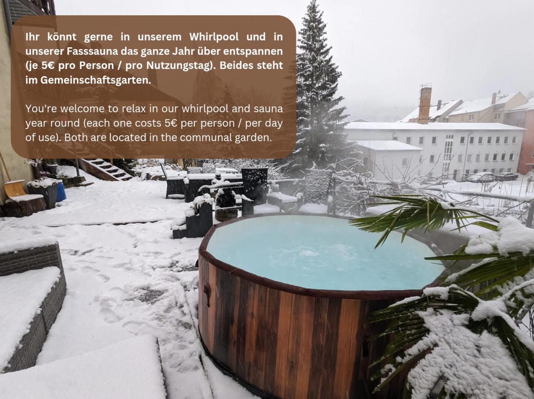 F1 - Urlaubsmagie - Helle Wohnung Mit Sauna & Pool & Whirlpool Sebnitz Exteriör bild